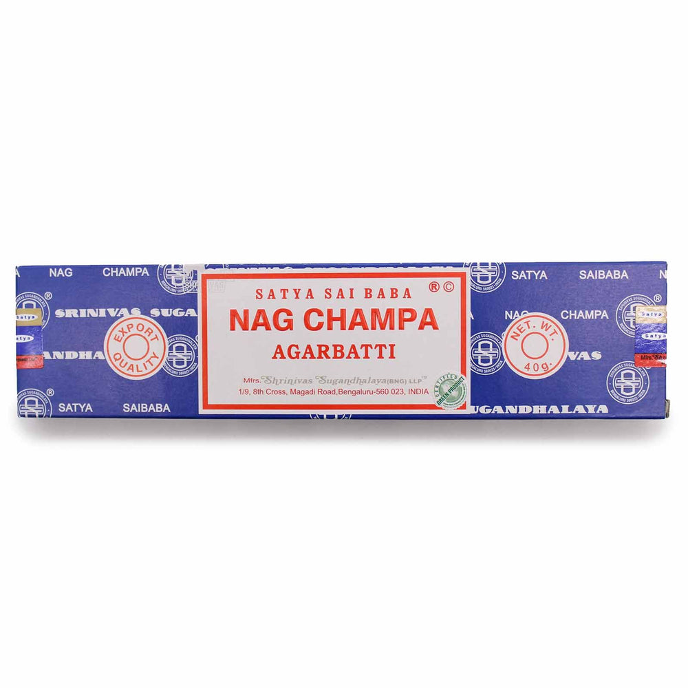 Incienso Nag Champa 15 g, varillas en caja de 12 unidades - favorece relajación y enfoque