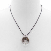 Colgante Árbol de la Vida con ojo de tigre, forma de árbol y piedra marrón - equilibrio interior y protección espiritual