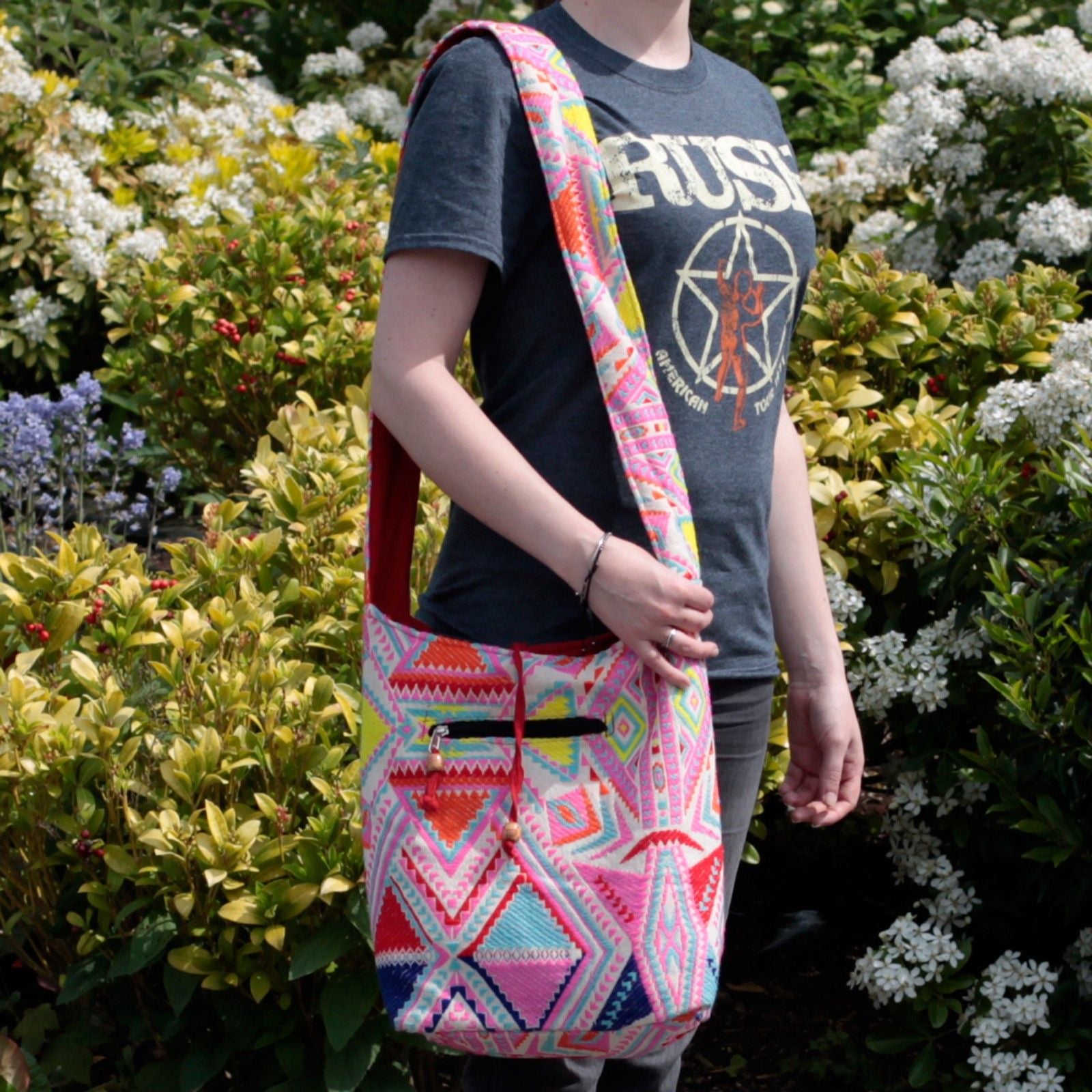 Katmandú Bolso Grande Amanecer, diseño rectangular, tamaño amplio y color cálido, estilo artesanal - para uso diario