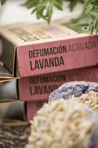 Pastillas de Incienso en Resina defumación activada con lavanda natural, pack 4 - para paz y relajación