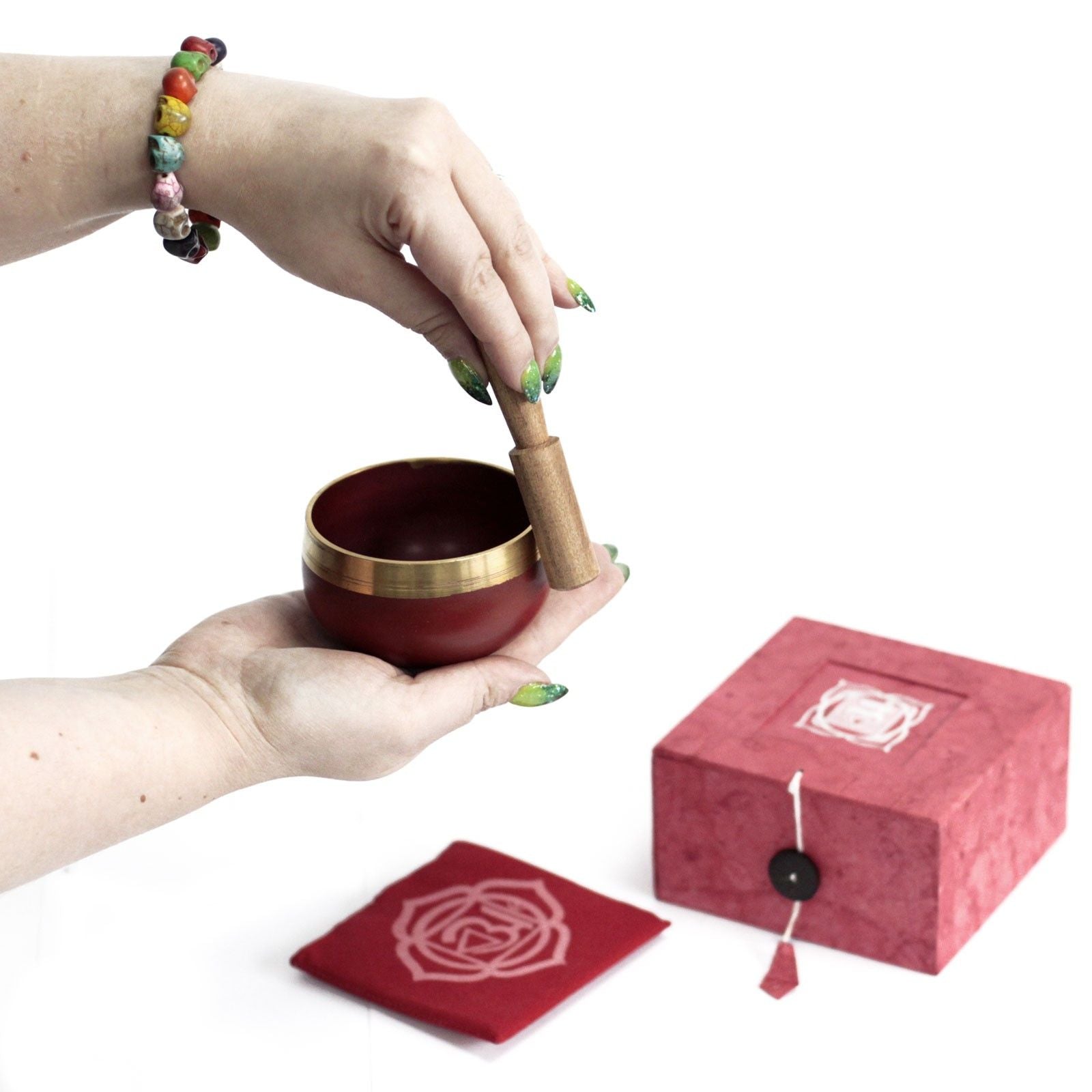 Cuenco para Chakra Corazón, pieza circular de estética natural para hogar y meditación, set tibetano - armonía y bienestar