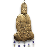 Campanas indias, cinco piezas grandes, forma cónica, estilo oriental, acabado metálico para meditaciones - calma y enfoque.