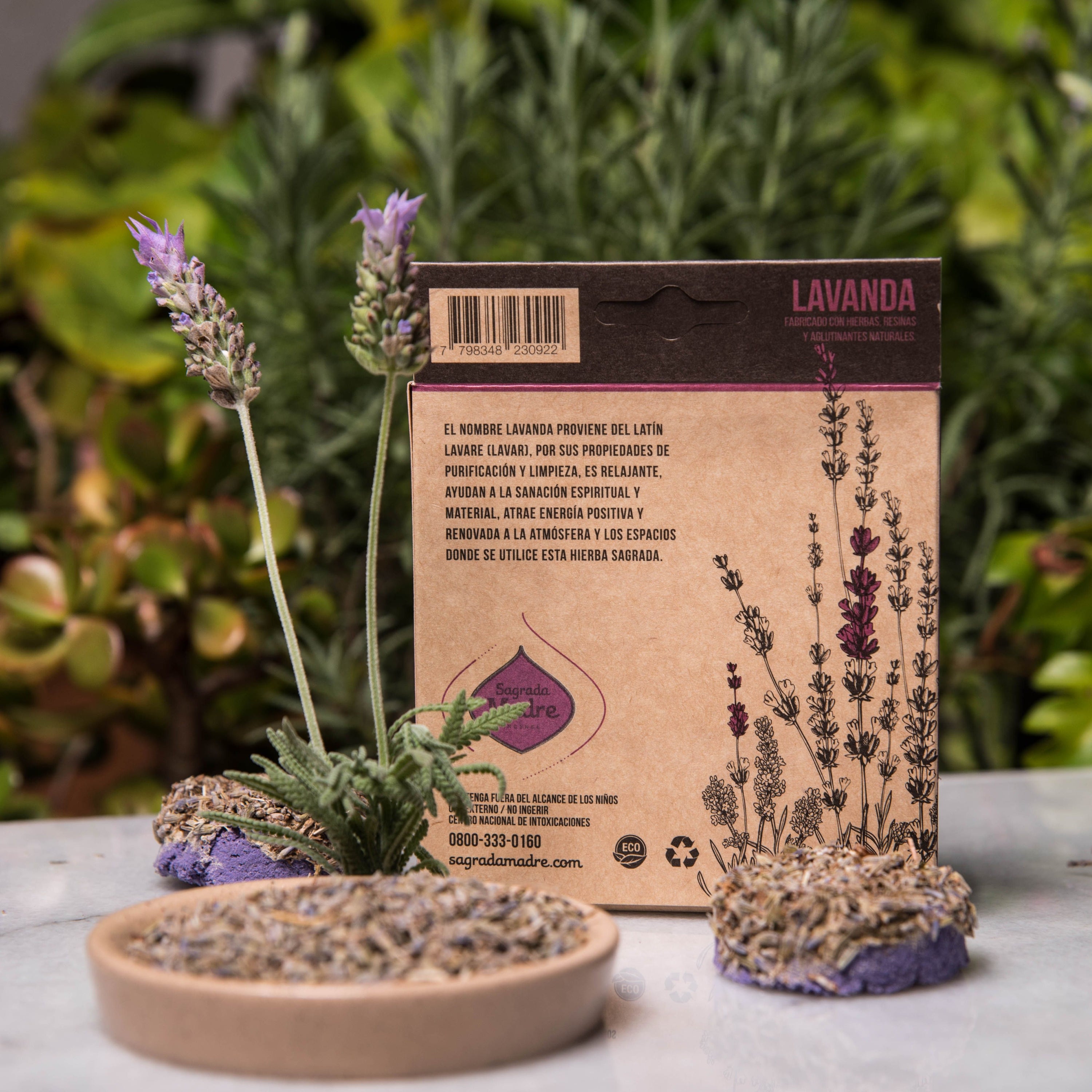 Pastillas de Incienso en Resina defumación activada con lavanda natural, pack 4 - para paz y relajación