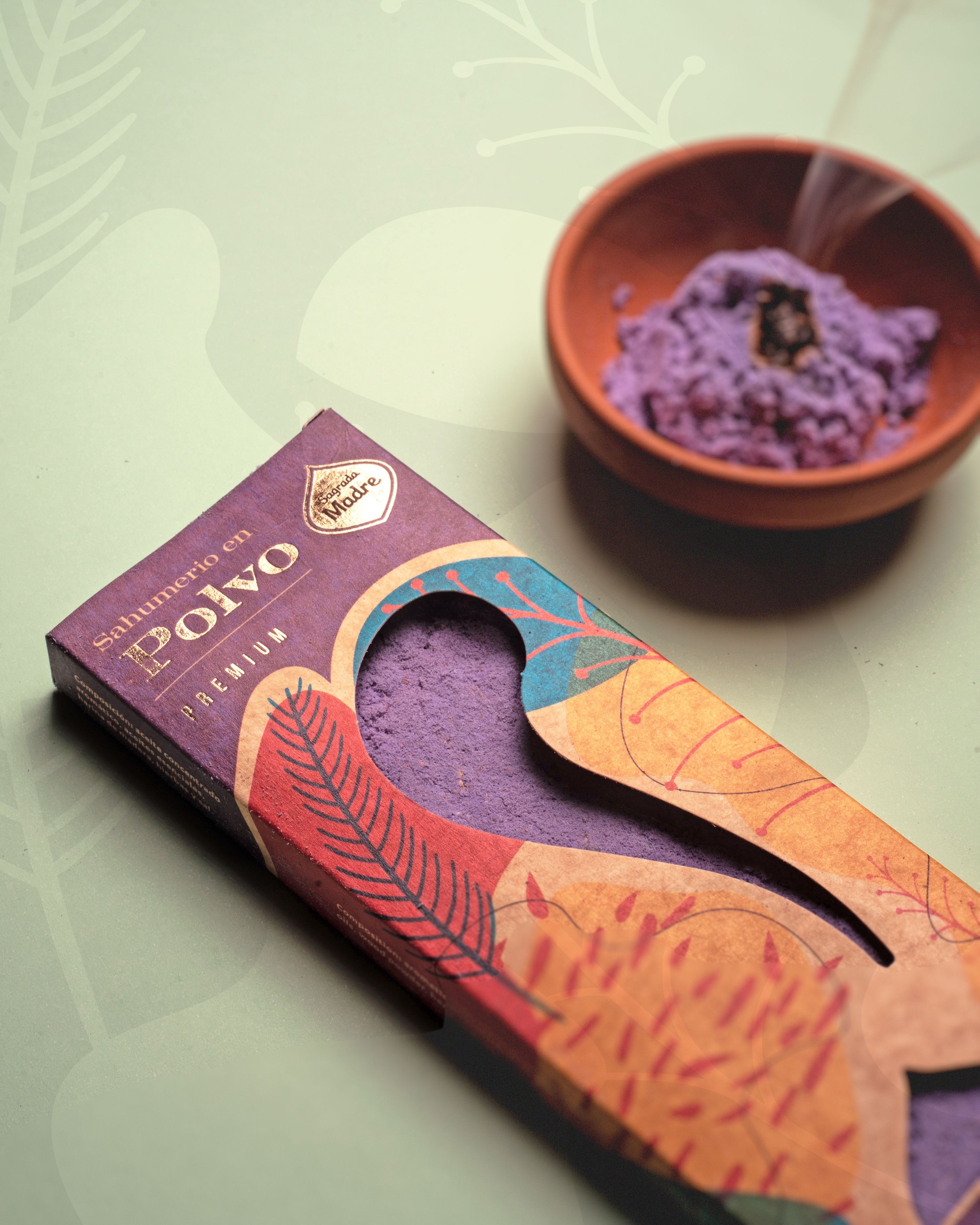 Incienso en Polvo de Lavanda, premium de 60 g con aroma intenso y color lila - calma la mente y favorece el descanso