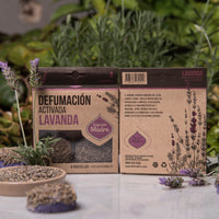 Pastillas de Incienso en Resina defumación activada con lavanda natural, pack 4 - para paz y relajación
