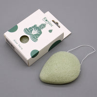Esponja Facial Konjac Aloe Vera, fibra vegetal, ovalada 9x6.5 cm, beige -limpieza y cicatrizante para piel sensible