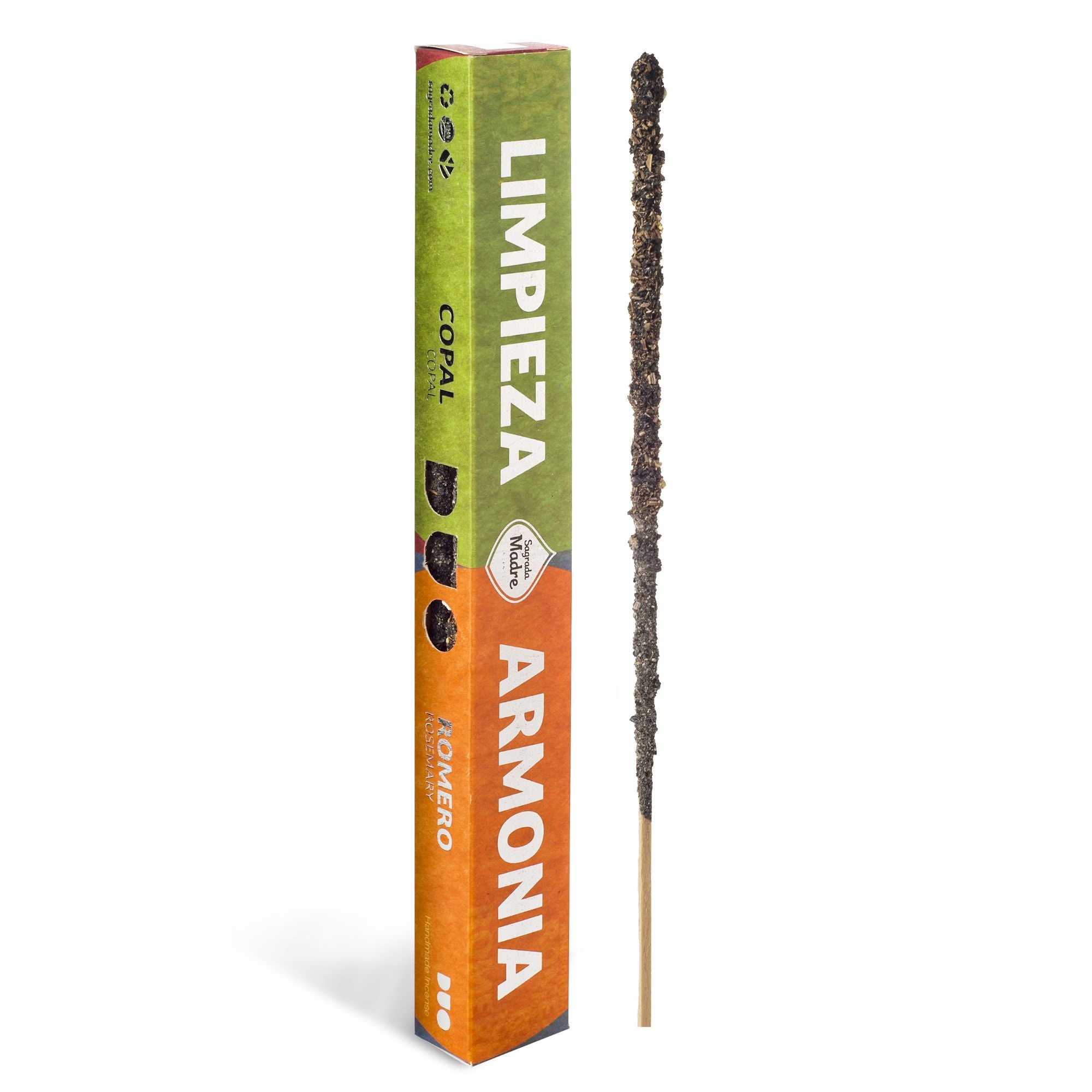 Incienso sahumerio dúo, copal y romero en stick grueso, purifica y armoniza tu espacio - purificación profunda y armonía