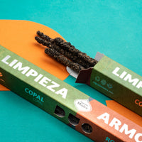 Incienso sahumerio dúo, copal y romero en stick grueso, purifica y armoniza tu espacio - purificación profunda y armonía