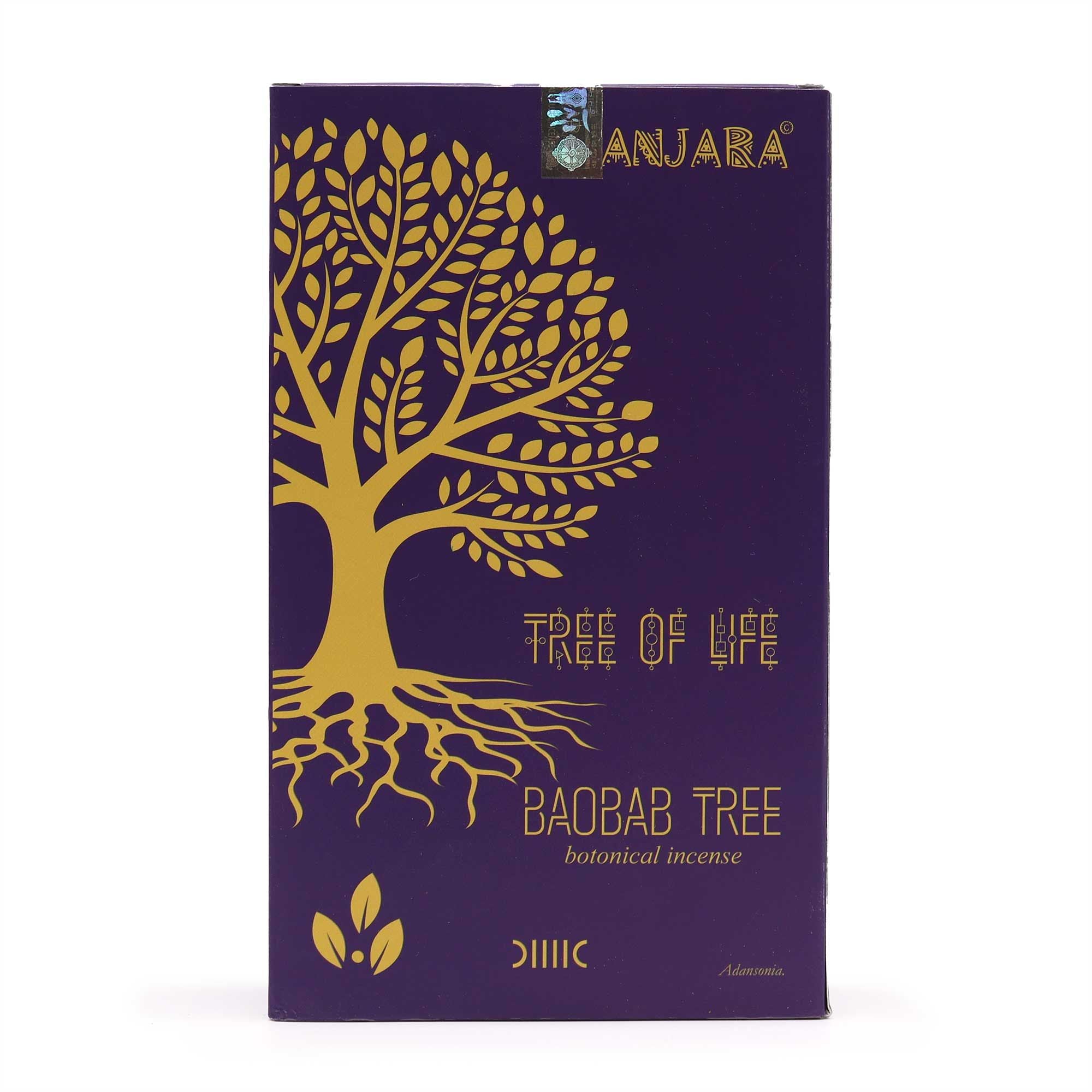 Incienso Botánico Banjara Baobab: varillas de material vegetal, forma cilíndrica, tamaño compacto, color beige - relajación