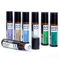 Roll-On de Aceites Esenciales: mezcla en tubo de bolsillo, líquido claro, base de vitamina E - favorece relajación