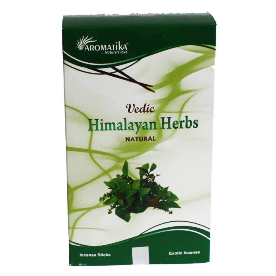 Incienso védico - palitos delgados, tono natural, elaborados con hierbas Himalaya, para armonía y ambiente sereno - bienestar