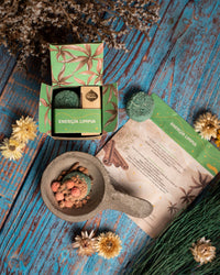 Kit Humito Sagrado, conjunto ritual con varillas; cuencos en estuche compacto, tonos neutros - energiza; purifica ambientes