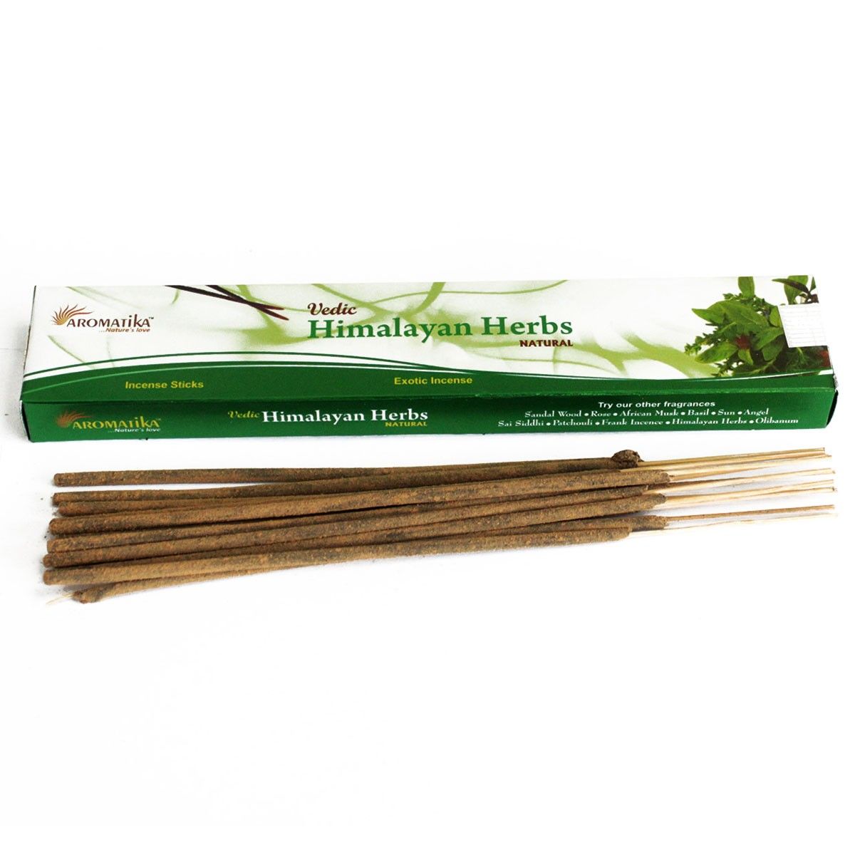 Incienso védico - palitos delgados, tono natural, elaborados con hierbas Himalaya, para armonía y ambiente sereno - bienestar