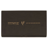 Set de aceites esenciales: doce frascos ámbar con cuentagotas - presentación ordenada para relajación diaria