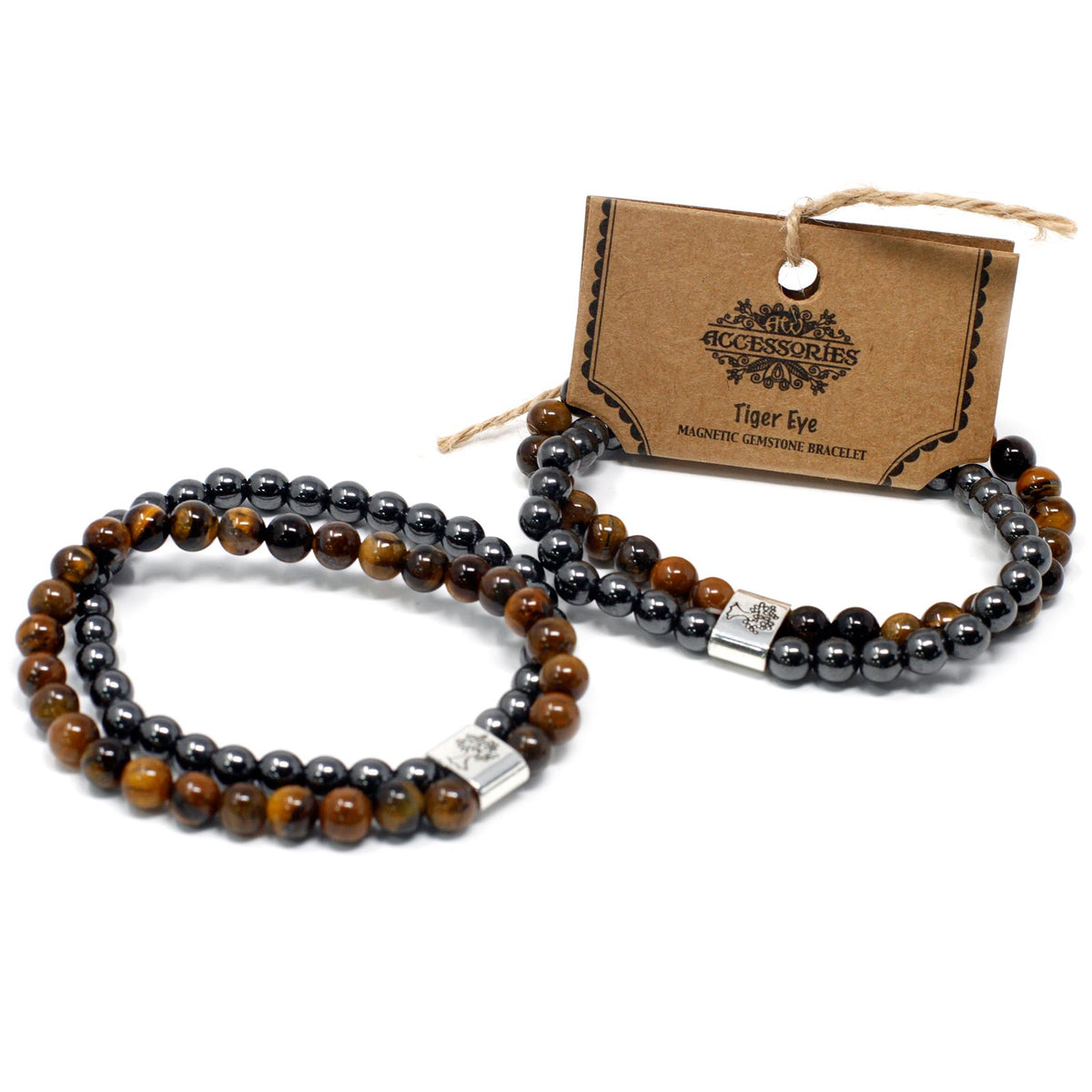 Pulsera Ojo de Tigre y Hematite – Protección y Fuerza Interior