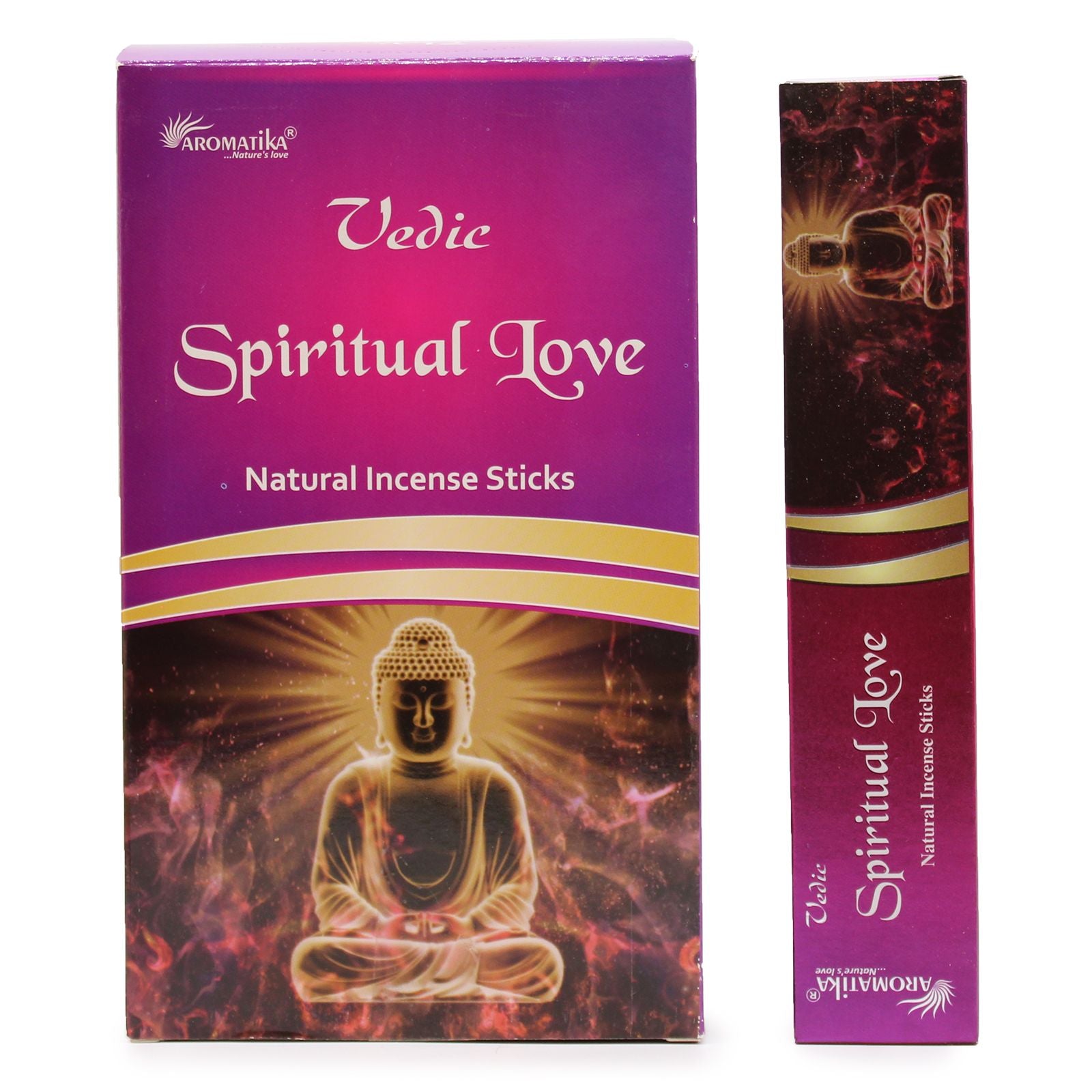 Incienso védico varillas color natural Amor Espiritual formato sencillo para armonía y meditación zen - favorece bienestar