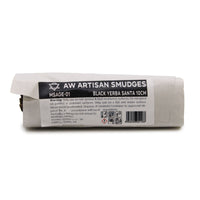 Atado de salvia negra, 10 cm, con envoltorio kraft; pieza natural, compacta - armonía energética