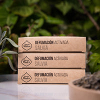 Pastillas de Incienso en Resina con Salvia Blanca, 4 unidades activadas, base resinosa - limpieza energética profunda