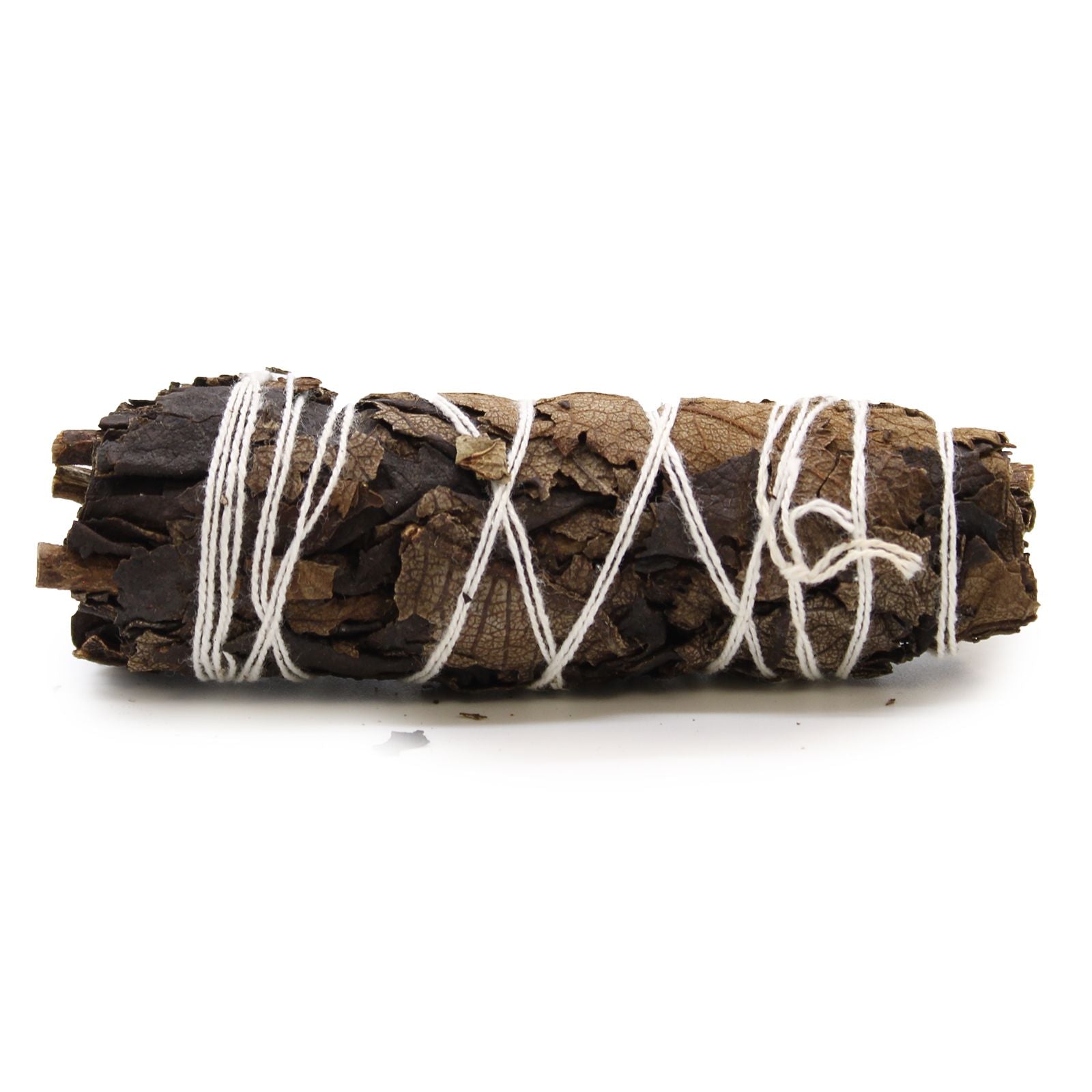 Atado de salvia negra, 10 cm, con envoltorio kraft; pieza natural, compacta - armonía energética