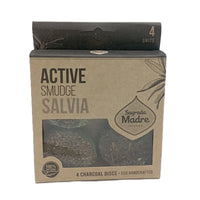 Pastillas de Incienso en Resina con Salvia Blanca, 4 unidades activadas, base resinosa - limpieza energética profunda