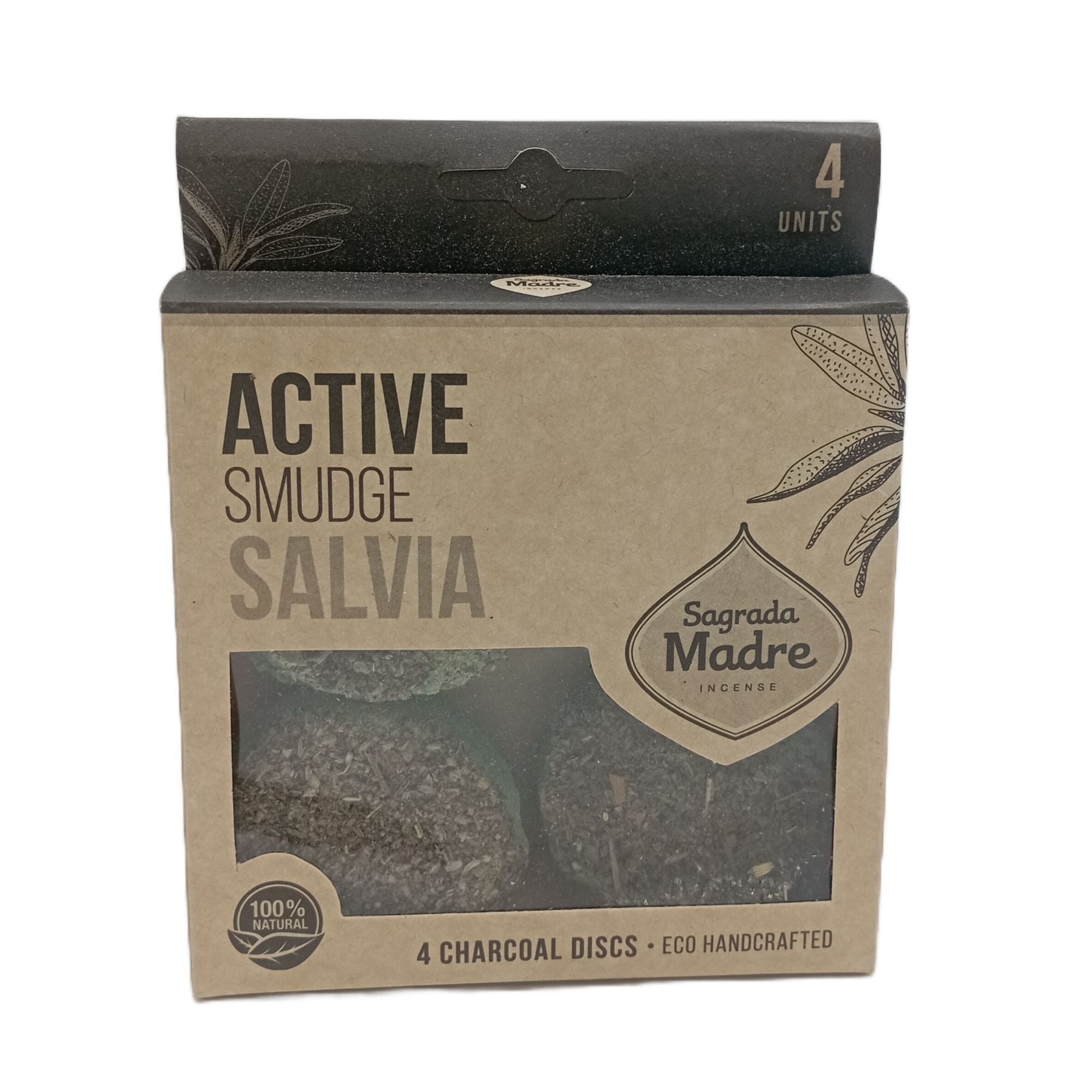 Pastillas de Incienso en Resina con Salvia Blanca, 4 unidades activadas, base resinosa - limpieza energética profunda