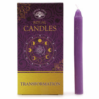 Conjunto de velas, diez piezas, cilíndricas, de cera, sin medidas - para transformación personal y bienestar