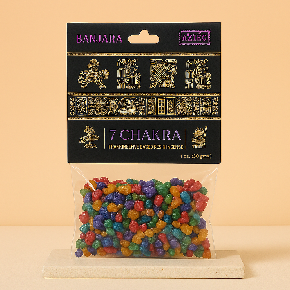 Incienso de resina: gránulos naturales color ámbar, 30 g, para armonizar los 7 chakras - equilibrio y meditación