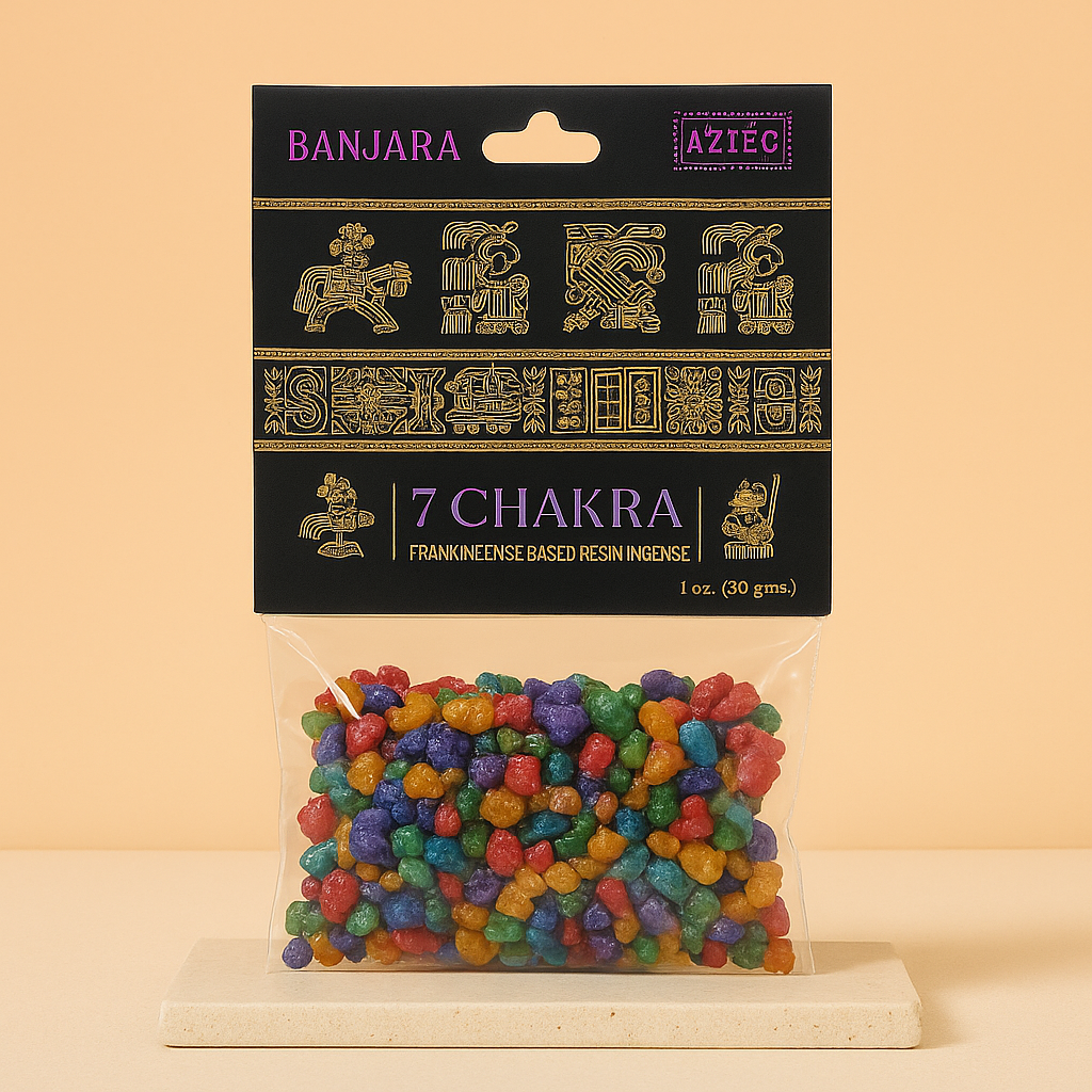 Incienso de resina: gránulos naturales color ámbar, 30 g, para armonizar los 7 chakras - equilibrio y meditación