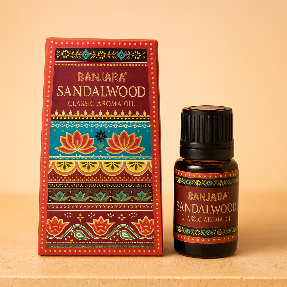 Aceite Esencial de Sándalo: frasco de vidrio ámbar, 10 ml, natural y orgánico - aporta calma y armonía en el hogar