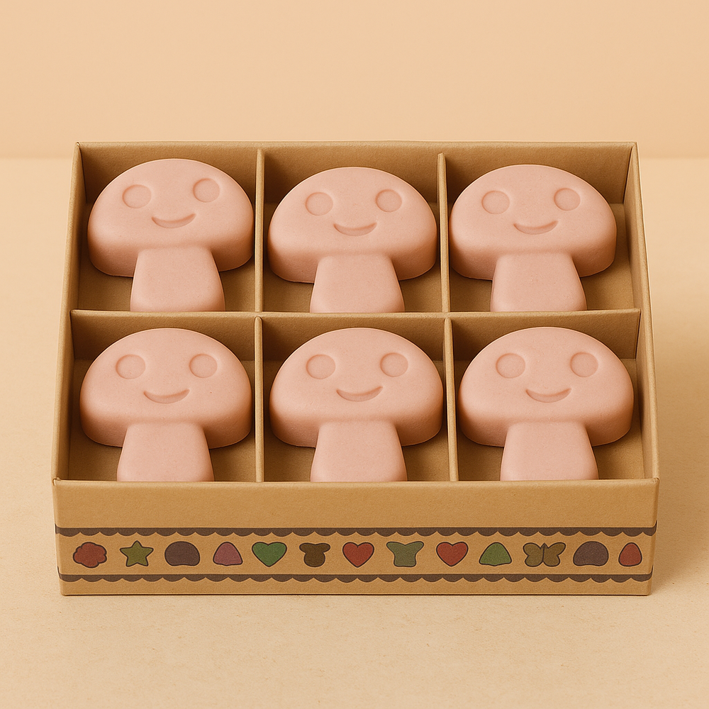 Ceras de soja en caja regalo, 6 piezas, cada 4x4 cm y 15 g, fragancia Café, para quemador de aceite — aroma cálido y natural