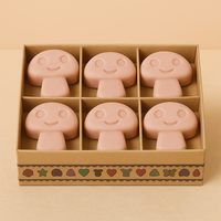 Ceras de soja en caja regalo, 6 piezas, cada 4x4 cm y 15 g, fragancia Café, para quemador de aceite — aroma cálido y natural