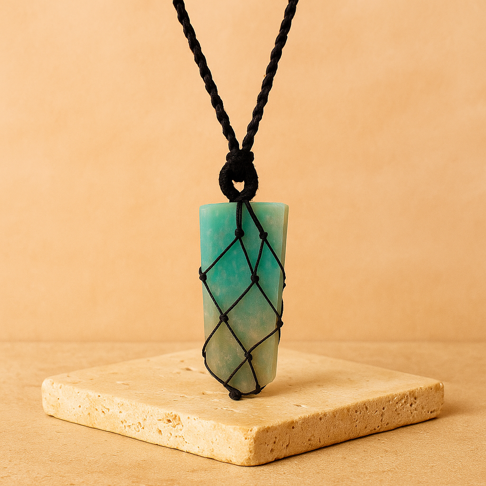 Collar Punta Plana de Amazonita – Protección y Amor