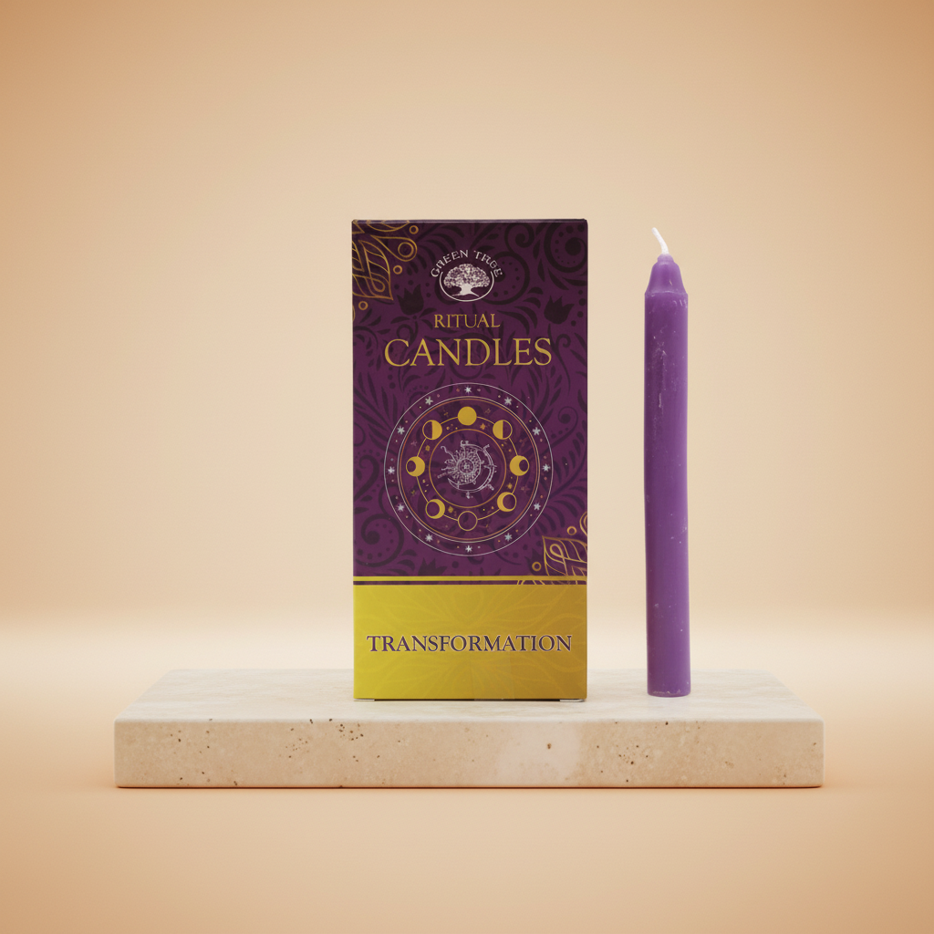 Conjunto de velas, diez piezas, cilíndricas, de cera, sin medidas - para transformación personal y bienestar
