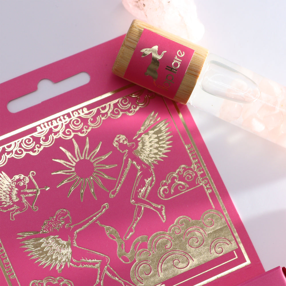 Elixires: pack de 3 frascos de vidrio con gemas visibles y esencias aromáticas, tamaño compacto - amor y calma espiritual