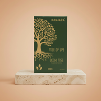 Incienso Botánico Banjara Árbol Bodhi, varilla de base vegetal, formato cilindro, color marfil - calma y concentración