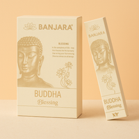 Incienso Buda Banjara Bendición varilla Masala botánico, India, aroma espiritual para limpieza y gratitud - abundancia