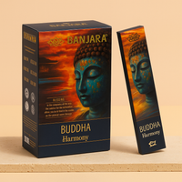 Incienso Natural Buddha Harmony - varillas largas en caja, aroma suave y equilibrado para casa - purifica energías