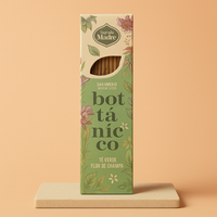 Incienso en varilla delgada y natural, aroma té verde y champa, perfecto para meditar y purificar el ambiente - Relajación