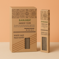 Incienso Palo Santo Banjara - Salvia Blanca, varilla natural, aroma herbal terroso - limpieza y protección