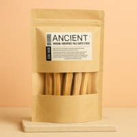 Palo Santo en Trozos: piezas de madera natural, color marrón claro, tamaño irregular, 25 g - purificación energética