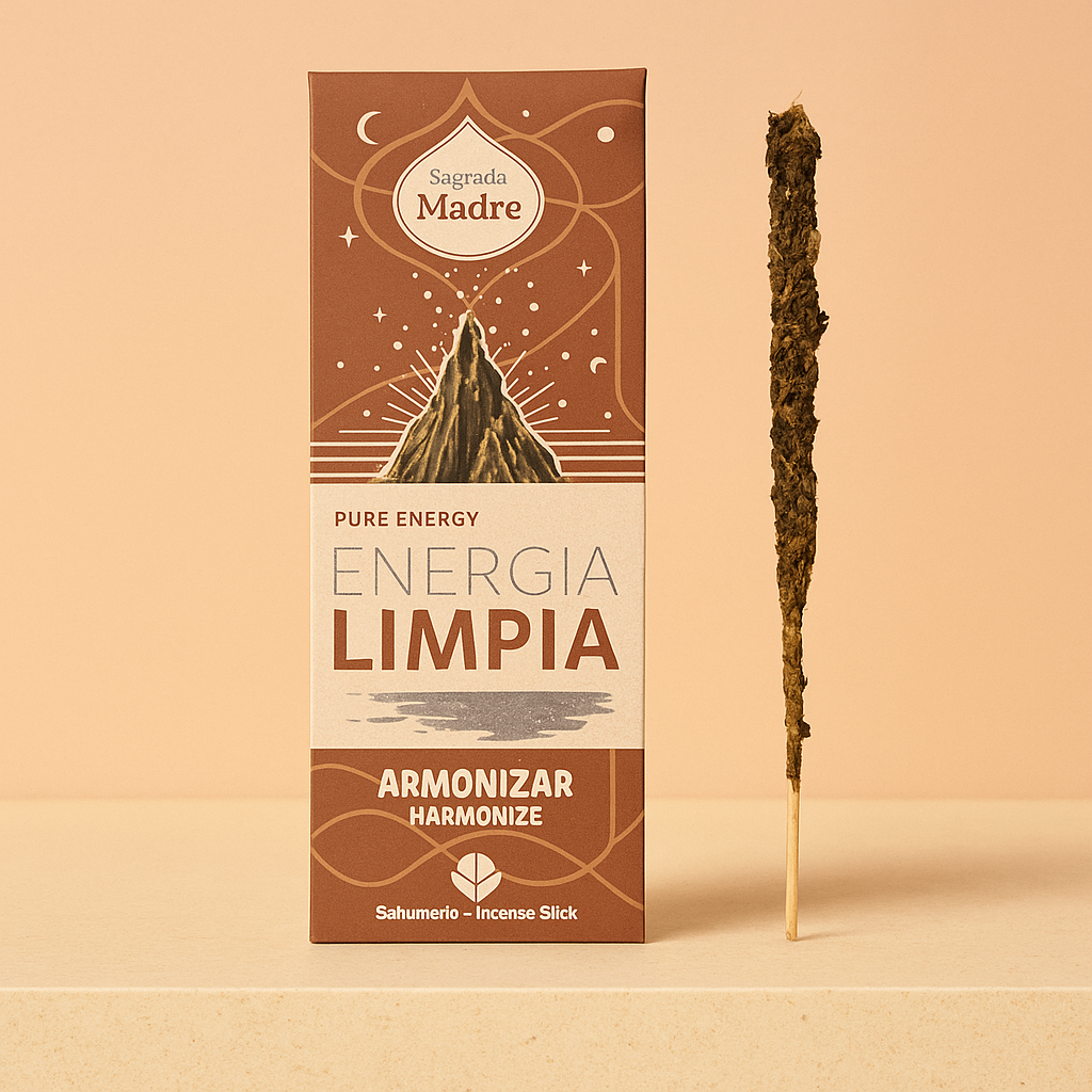 Incienso Sahumerio varilla botánica; compacto, color claro, aroma suave para limpieza y armonización - purifica energías