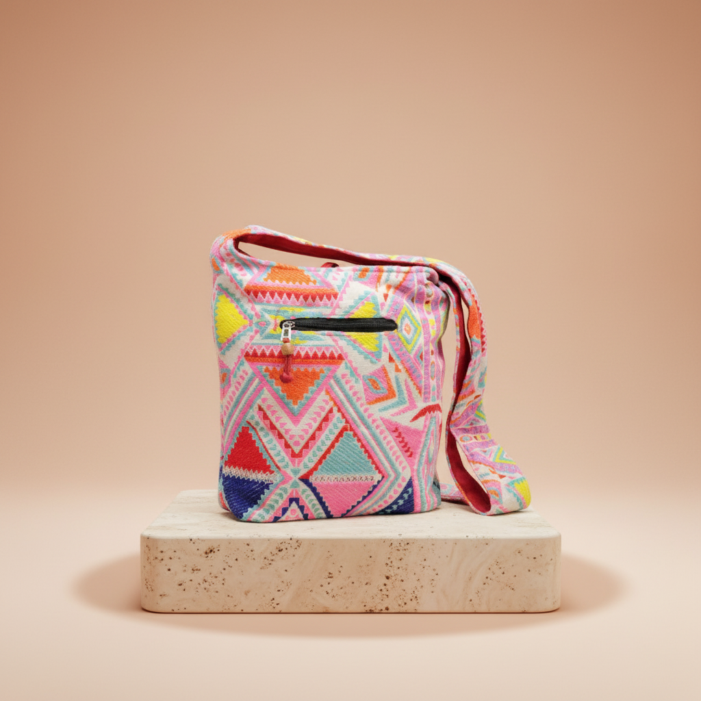 Katmandú Bolso Grande Amanecer, diseño rectangular, tamaño amplio y color cálido, estilo artesanal - para uso diario