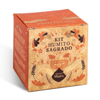 Kit Humito Sagrado Protección: conjunto compacto para humo ceremonial, acabado natural - protege energías en rituales