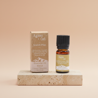 Mezcla de aceites esenciales en frasco de vidrio 10 ml, ciprés, mandarina y madera de Ho - equilibrio emocional y bienestar