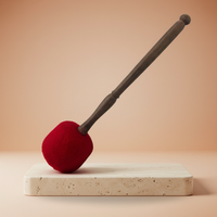 Palo Extra Grande para Gong, mango de madera y cabeza de fieltro, 34 cm - ofrece resonancia profunda y protege la superficie