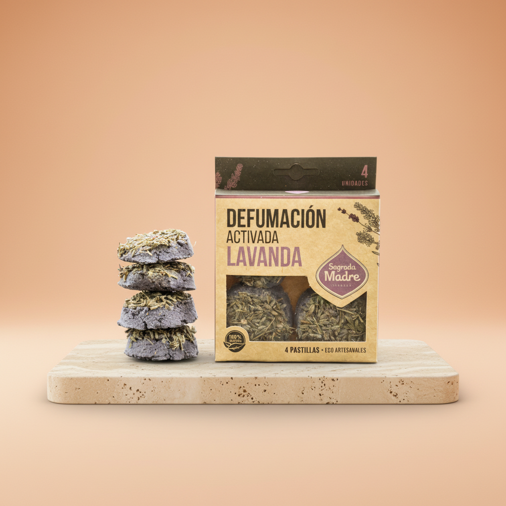 Pastillas de Incienso en Resina defumación activada con lavanda natural, pack 4 - para paz y relajación