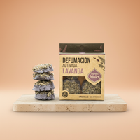 Pastillas de Incienso en Resina defumación activada con lavanda natural, pack 4 - para paz y relajación