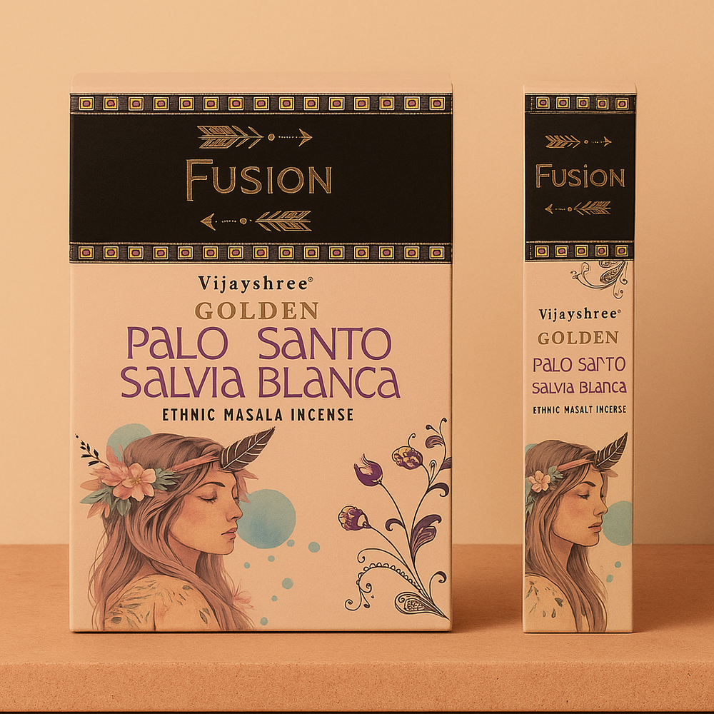 Incienso Palo Santo Dorado y Salvia Blanca, varillas de 15 g, color dorado y blanco, 12 unidades - purificación y paz