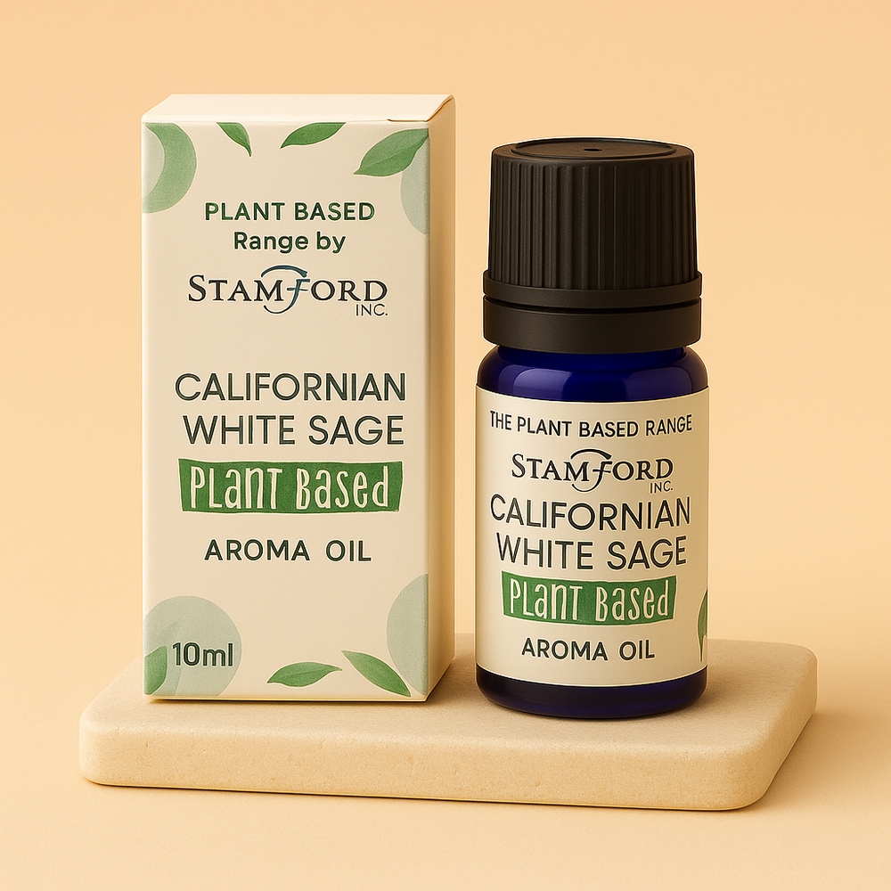 Aceite Esencial Salvia Blanca: botella de vidrio azul oscuro, 10 ml con gotero; aroma puro - purificación del ambiente