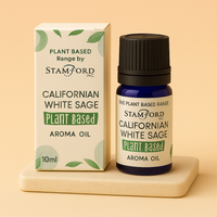 Aceite Esencial Salvia Blanca: botella de vidrio azul oscuro, 10 ml con gotero; aroma puro - purificación del ambiente